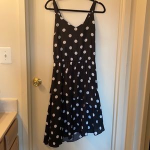 Black and white polka dot dress